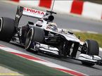 Пастор Мальдонадо за рулем Williams Fw35 на трассе в Барселоне